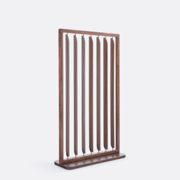 Acapulco Room Divider in Solid Walnut and Walnut Veneer - thumbnail 2