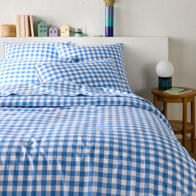Veldi Blue Cotton Duvet Cover - image 1