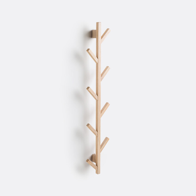 Anela Oak 8-Hook Wall-Mounted Coat Rack - image 1