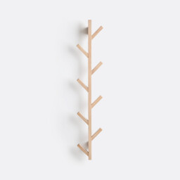 Anela Oak 8-Hook Wall-Mounted Coat Rack - thumbnail 2