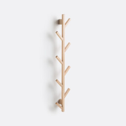 Anela Oak 8-Hook Wall-Mounted Coat Rack