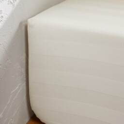 Victor Striped Washed Cotton Satin 300 Thread Count Fitted Sheet - thumbnail 2