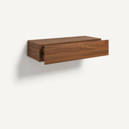 Vesper Solid Walnut 1-Drawer Floating Bedside Table - thumbnail 4
