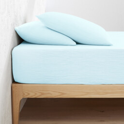 Kumla Plain Cotton Muslin Fitted Sheet with 30cm Flap - thumbnail 1
