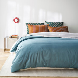Opale Cotton Satin 350 Thread Count Duvet Cover - thumbnail 2