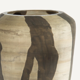 Heidi Vase in Matt Striped Painted Glass, H26.5cm - thumbnail 4