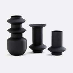 Set of 3 Anaïa Textured Metal Vases - thumbnail 1
