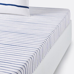 Glenans Nautical Striped 100% Cotton Fitted Sheet