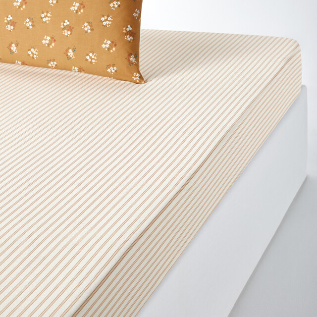 Francine 30cm Flap Washed Cotton Fitted Sheet