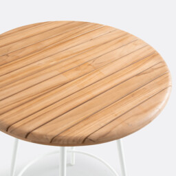 Chassagne Teak & Aluminium Garden Bar Table - thumbnail 3