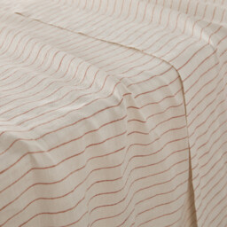 Linot Striped Washed Linen Flat Sheet - thumbnail 3