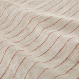 Linot Striped Washed Linen Flat Sheet - thumbnail 4