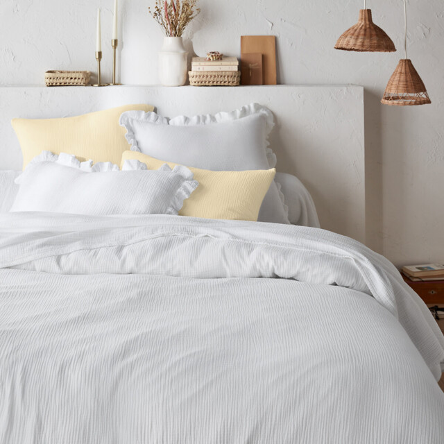 Kumla Plain Cotton Muslin Duvet Cover - image 1
