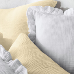 Kumla Plain Cotton Muslin Duvet Cover - thumbnail 3