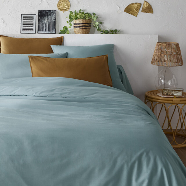 Scenario Plain Organic Cotton Percale Duvet Cover - image 1