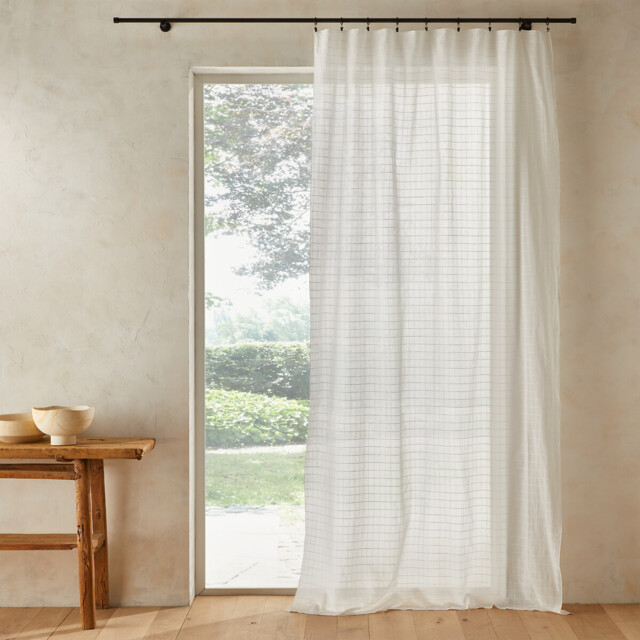 Skoum 100% Organic Cotton Voile Sheer Curtain Panel - image 1