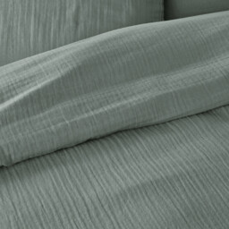 Kumla Plain Cotton Muslin Pillowcase - thumbnail 3