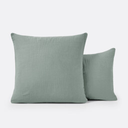 Kumla Plain Cotton Muslin Pillowcase - thumbnail 1