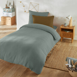 Kumla Plain Cotton Muslin Pillowcase - thumbnail 2
