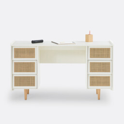 Kaya 6-Drawer Desk with 2 Cabinets - thumbnail 2