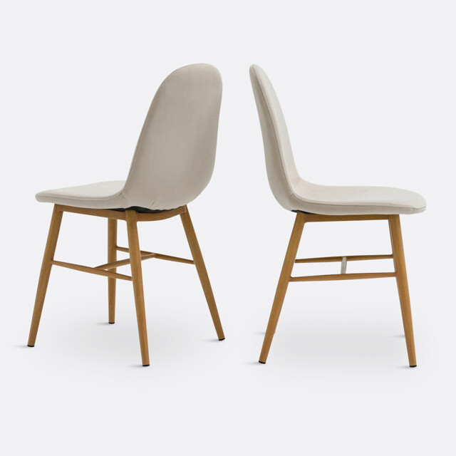 Set of 2 Polina Velvet Dining Chairs - image 1