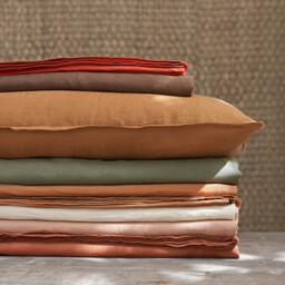 Elina Washed Linen Fitted Sheet - thumbnail 4