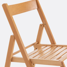 Set of 2 Yoann Folding Chairs in Solid Beech - thumbnail 4