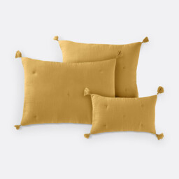 Kulma Quilted Cushion Cover in Cotton Muslin