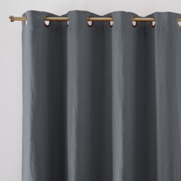 Onega Washed Linen Blackout Curtain with Eyelets - thumbnail 1