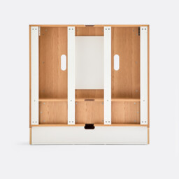 Laster Wall-Mounted TV Stand in Oak Veneer with 1 Compartment - thumbnail 4
