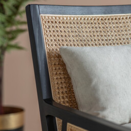 Satara Rattan Armchair with Linen Look Cushions - thumbnail 2