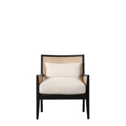 Satara Rattan Armchair with Linen Look Cushions - thumbnail 3