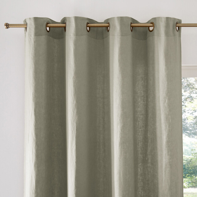 Elba Linen Curtain with Eyelets - image 1