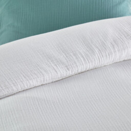 Kumla Plain Cotton Muslin Pillowcase - thumbnail 3