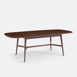 Yvan 6-8 Seater Extending Dining Table in Walnut and Veneer - thumbnail 3