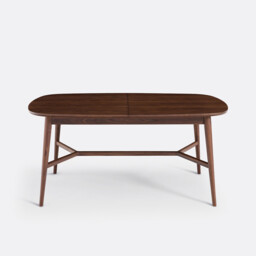 Yvan 6-8 Seater Extending Dining Table in Walnut and Veneer - thumbnail 2