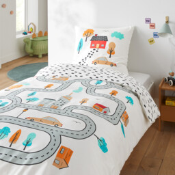 Road Trip Cotton Duvet Cover Set with Square Pillowcase - thumbnail 4