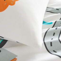 Road Trip Cotton Duvet Cover Set with Square Pillowcase - thumbnail 3