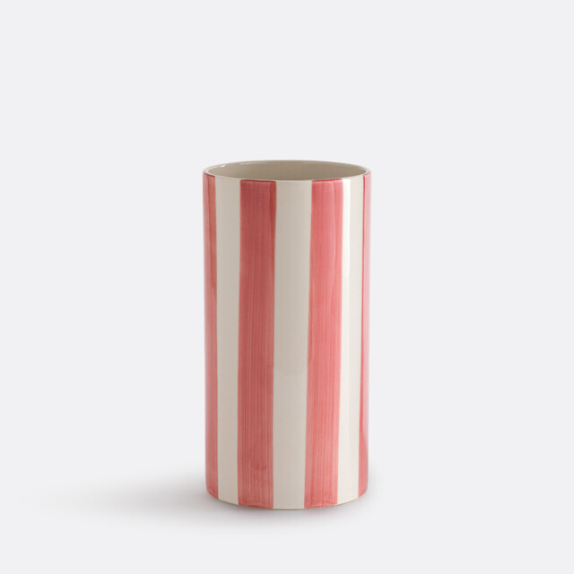 Jaoma Striped Ceramic Vase, H25cm - image 1