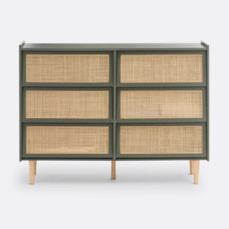 Kaya 6-Drawer Wickerwork Chest of Drawers - thumbnail 2
