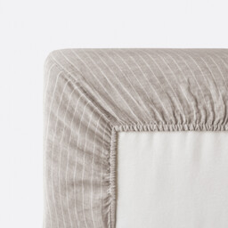 Linot Striped Washed Linen 30cm Flap Fitted Sheet - thumbnail 3