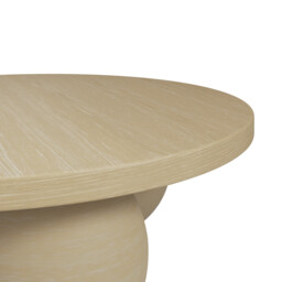 Meera Round Coffee Table with Oversized Bun Feet - thumbnail 3