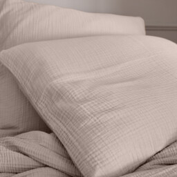 Yafa Organic Cotton Muslin 200 Thread Count Duvet Cover - thumbnail 3