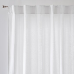 Lino Plain Cotton Openwork Curtain with Concealed Tabs - thumbnail 1