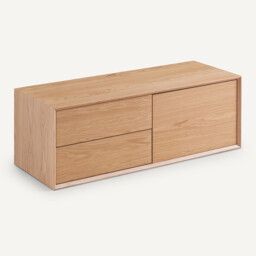 Archivita XL TV Stand in Oak Veneer W110 X D42cm