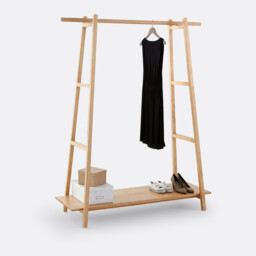 Uyen Solid Pine Ladder Clothes Rack - thumbnail 1