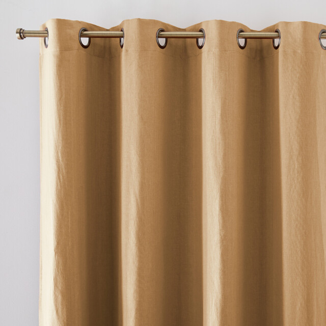 Onega Washed Linen Blackout Curtain with Eyelets - image 1