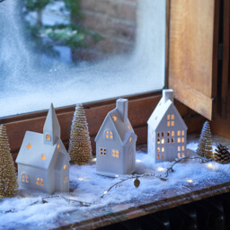 Caspar Ceramic House-Shaped Candle Holder - thumbnail 2