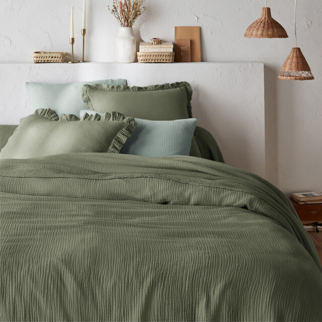 Kumla Plain Cotton Muslin Duvet Cover - image 1
