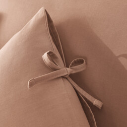 Scenario Plain Cotton Pillowcase with Tie Fastening - thumbnail 4